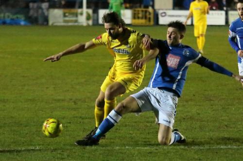 Enfields Harry Ottaway (L) and Angels Tom Parkinson
