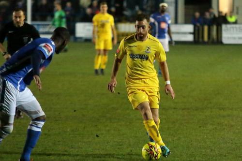 Enfields Scott Shulton (R) and Angels Mitchell Nelson