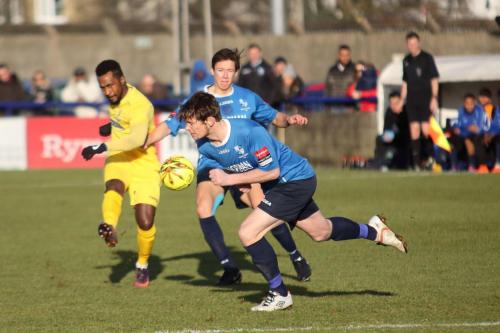 Bobby Devyne scores the first Enfield goal