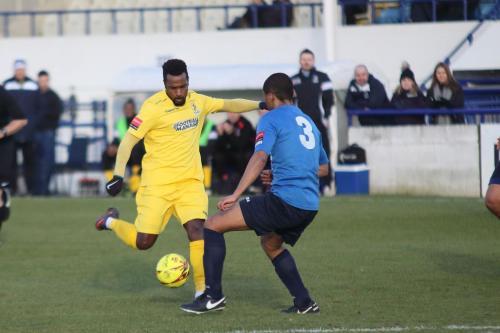 Enfields Bobby Devyne (L) and Winagtes Tanasheh Abrahams