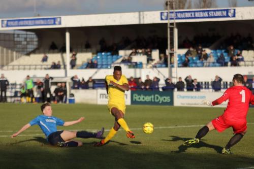 Karl Oliyide makes it 3-0 to Enfield