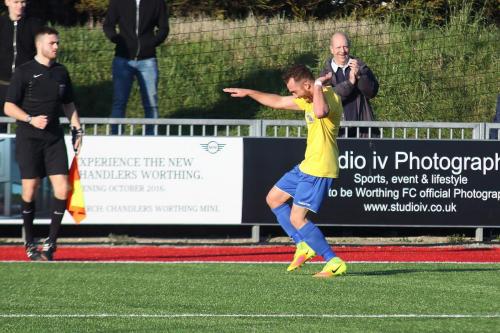 Scott Shulton celebrates the opening goal
