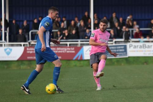 Enfields John Kyriacou (R) and Billericays Danny Waldren13