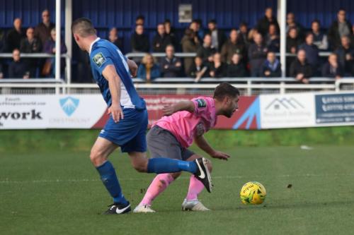 Enfields John Kyriacou (R) and Billericays Danny Waldren14