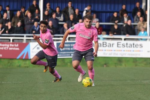 Enfields John Kyriacou (R) and Montell Moore