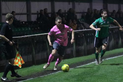 Enfields Liam Hope (L) and Burgess Hills Tom Cadman