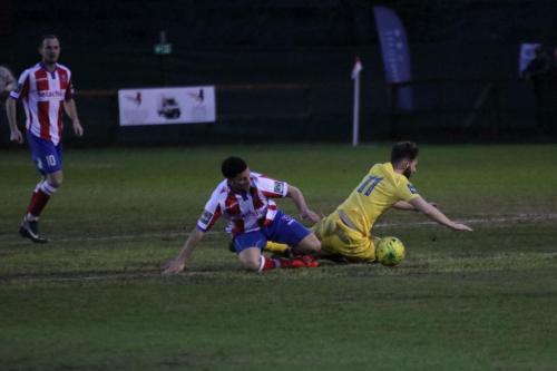 Dorkings Anthony Oakes and Enfields Jack Hockney (R)