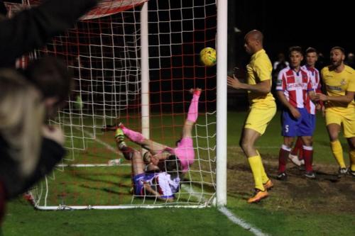 Dorkings Jerry OSullivan cant stop Junior Mubiayis shot making it 2-216