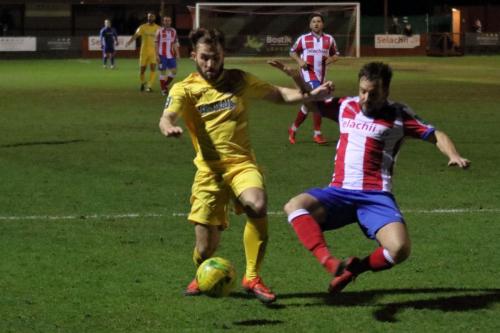 Enfields Jack Hockney (L) and Dorkings Dean Hamlin