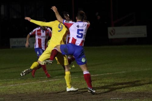 Enfields Liam Hope (L) and Dorkings David Ray