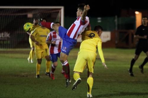 Enfields Liam Hope (R) and Dorkings David Ray