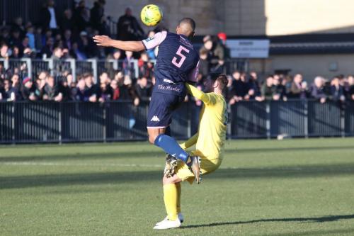 Dulwichs Rickie Hayles (L) and Enfields Liam Hope
