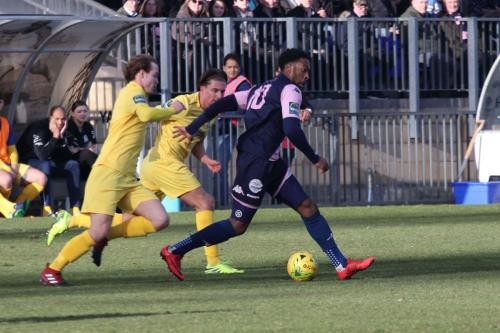 Enfields Mickey Parcell (L) and Sam Youngs and Dulwichs Nathan Ferguson