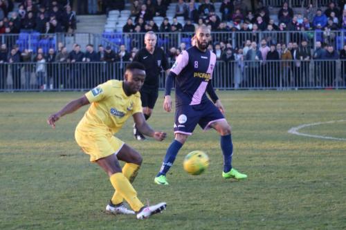 Enfields Ryan Blake sends a chip just over the bar