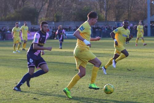 Enfields Sam Youngs and Ryan Blake (R) and Dulwichs Quade Taylor