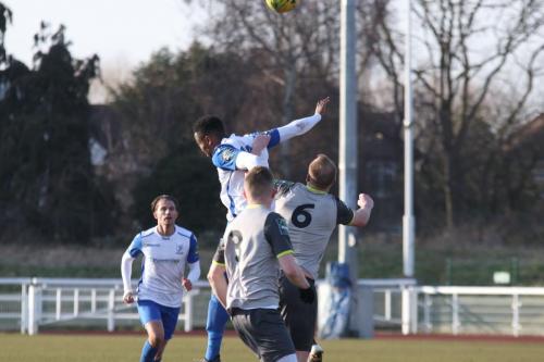 Enfields Ryan Blake challenges Lee Minshull (6)