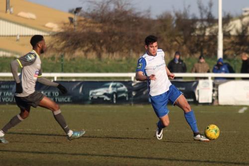 Enfields Samir Bihmoutine (R) and Leatherheads DSean Theobalds26