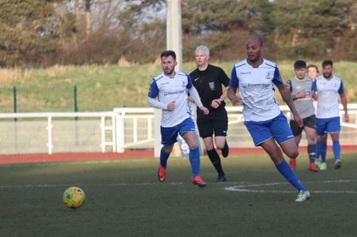 Enfields Simon Thomas (R) and Jack Hockney