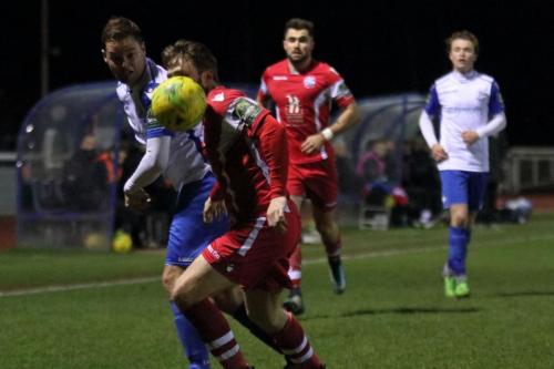 Enfields Liam Hope (L) and Tonbridges Jack Parter