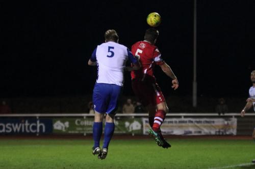 Enfields Mark Kirby (L) and Tonbridges Sonny Miles