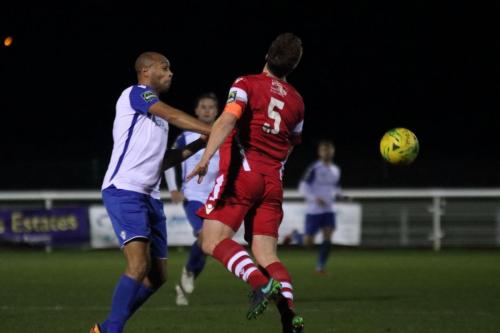 Enfields Simon Thomas (L) and Tonbridges Sonny Miles