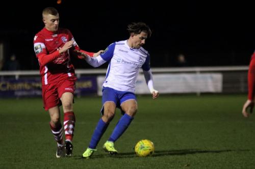 Tonbridges Sam Bantick (L) and Enfields Sam Youngs