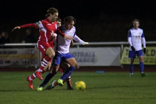 Tonbridges Tom Jelley (L) and Enfields Sam Youngs