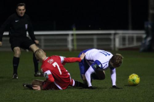 onbridges Sam Bantick (L) and Enfields Aaron Greene33