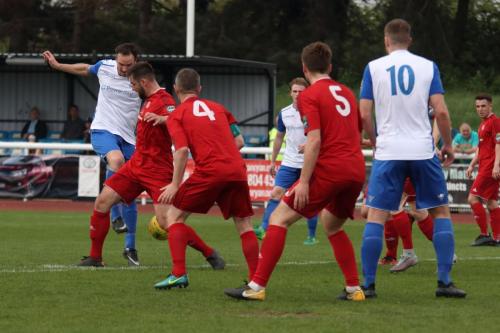Enfields Matt Johnson shoots from the edge of the box