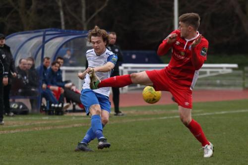 Enfields Mickey Parcell (L) and Billericays Jake Robinson