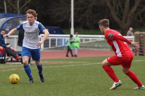 Enfields Mickey Parcell (L) and Billericays Jake Robinson37