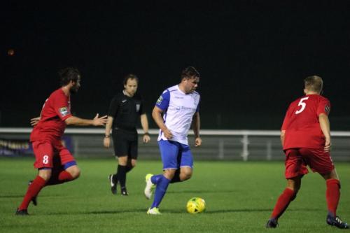 Adam Martin (centre) made his Enfield debut in this game