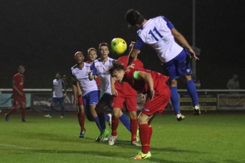 Enfields Jack Higgs (11) challenges Ollie Sharman