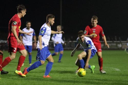 Hertfords Ollioe Sharman (2) and Daniel Palmer and Enfields Jack Hockney and Ben Ward-Cochrane (2nd R)