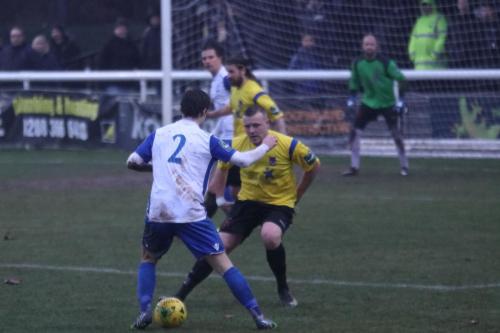 Enfields Mickey Parcell (2) and Kingstonians Nic Ciardini