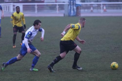 Enfields Mickey Parcell (L) and Kingstonians Nic Ciardini