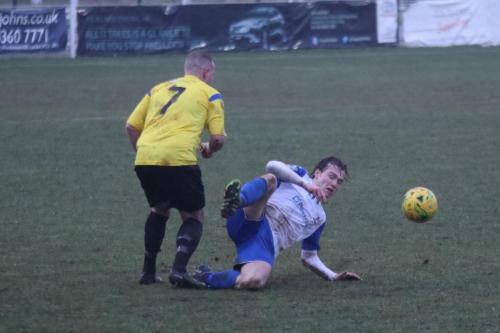 Enfields Mickey Parcell (R) and Kingstonians Nic Ciardini