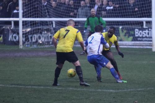 Enfields Mickey Parcell and Kingstonians Andrew Musungu and Nic Ciardini (7)