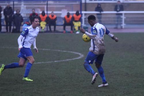 Enfields Ryan Blake (R) and Sam Youngs