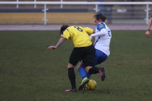 Enfields Sam Youngs (R) and Kingstonians Tom Beere