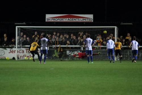 Enfields Joe Wright saves Joe Pigotts (32) penalty
