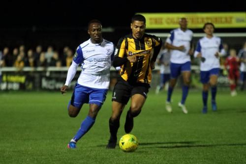 Enfields Ryan Blake (L) and Maidstones Alex Wynter