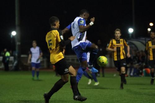 Enfields Ryan Blake (R) and Maidstones Alex Wynter