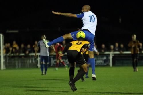 Enfields Simon Thomas (10) and Maidstones Alex Wynter