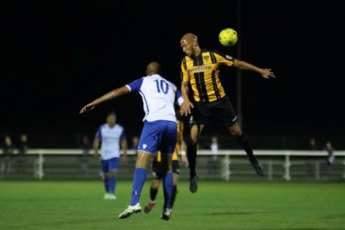 Enfields Simon Thomas (L) and Maidstones Alex Finney