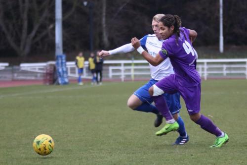 Enfields Ryan Blackman (L) and Tootings Dominic Morgan-Griffiths