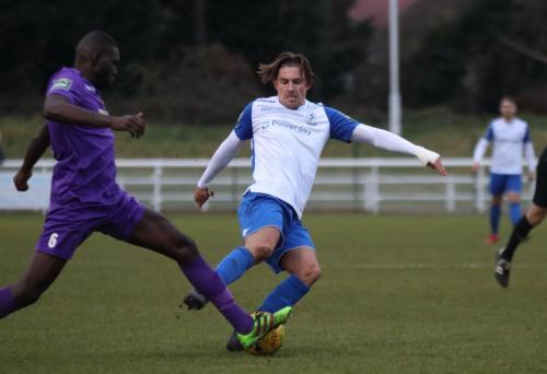 Tootings Quincy Rowe (L) and Enfields Sam Youngs45