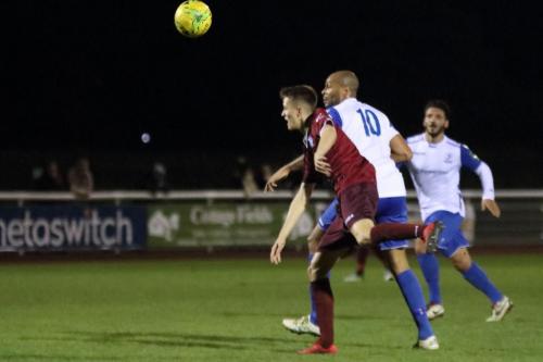 Enfields Simon Thomas (10) and Wingates Jake Eales