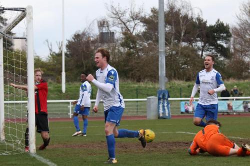 Aaron Greene wheels away after scoring the second goal