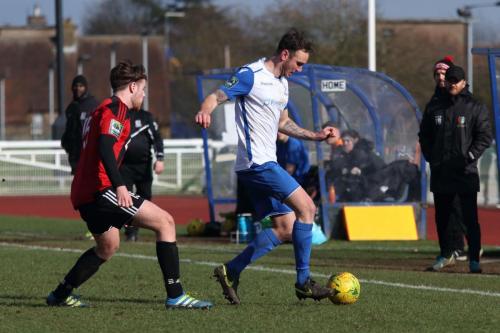 Brightlingseas Michael Gage (L) and Enfields Matt Johnson